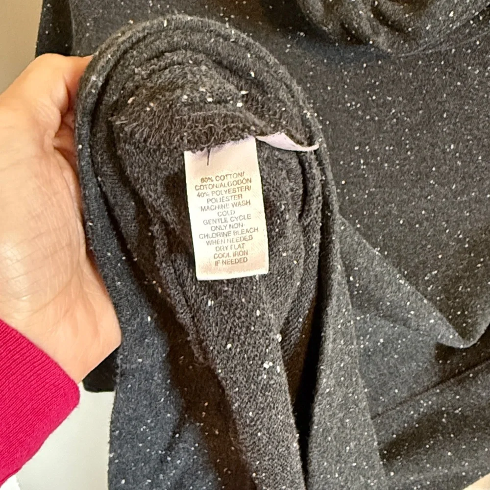 LOU & GREY speckled grey pull over cowl neck top